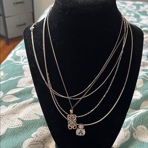 5 Sterling Silver necklace lot
